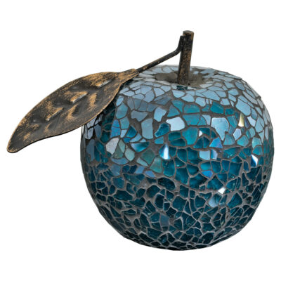 Mosaic Glass Apple - Blue