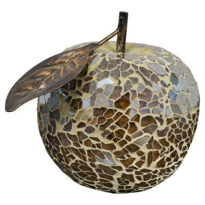 Mosaic Glass Apple - Brown