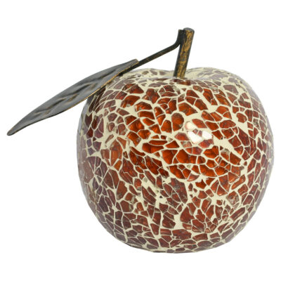 Mosaic Glass Apple - Orange