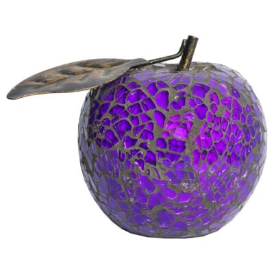 Mosaic Glass Apple - Purple