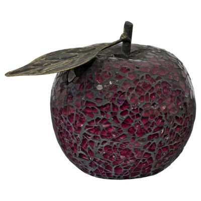 Mosaic Glass Apple - Red