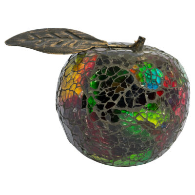 Mosaic Glass Apple - Rainbow