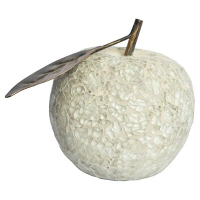 Mosaic Glass Apple - White