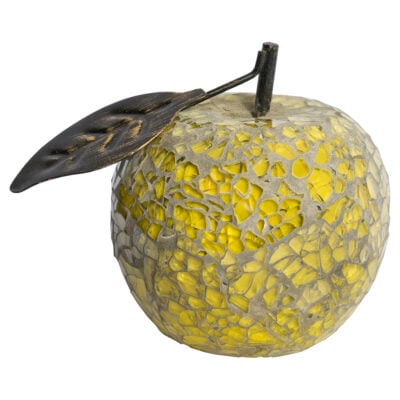 Mosaic Glass Apple - Yellow