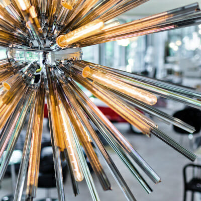 Celestial Halo Statement Chandelier - Close Up