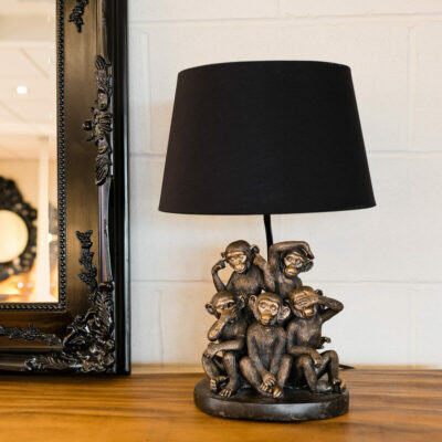 Monkey Troop Table Lamp Off