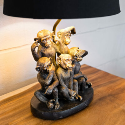 Monkey Troop Table Lamp Detail