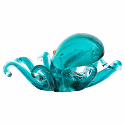 Venetian Glass Turquoise Octopus - Back