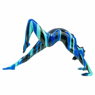 Black and Blue Yoga Lady Sculpture