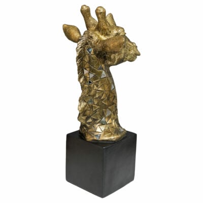 Gold Giraffe Bust - Back