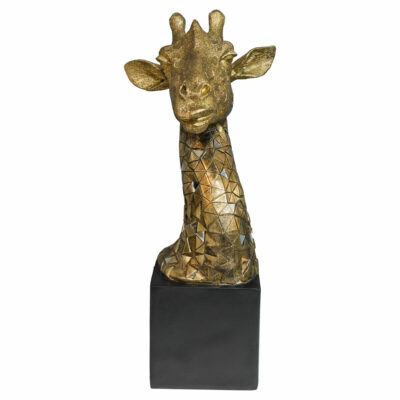 Gold Giraffe Bust - Front