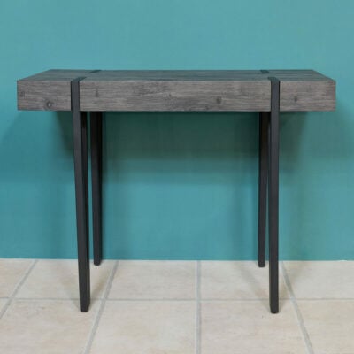 Grey Wood Effect Console Table in our Showroom