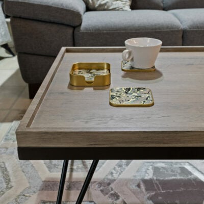 Antique Grey Coffee Table Close Up