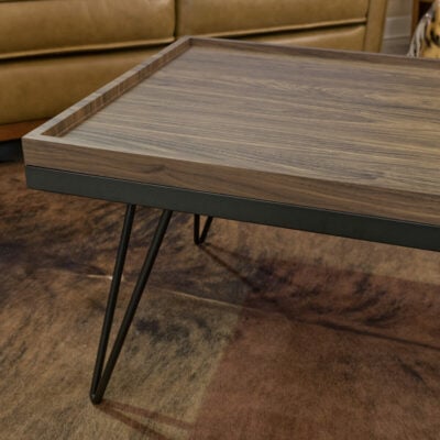 Walnut Wood Effect Coffee Table Corner