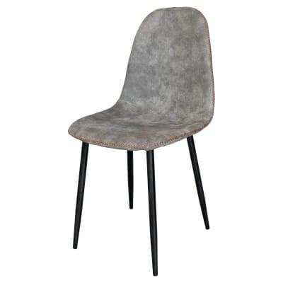 Simone Faux Leather Grey Dining Chair