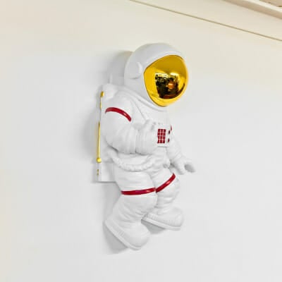 Wall Mounted Astronaut on the Wall - Side View