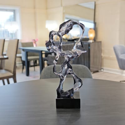 Abstract Resin Art Sculpture in our Showroom