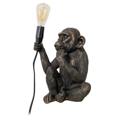 Monkey Holding Bulb Lamp - Side - Turned Off