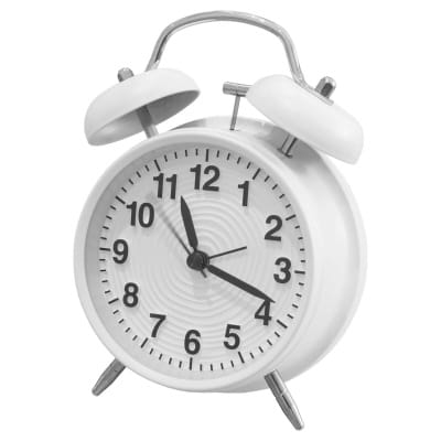 Small White Light Up Alarm Clock