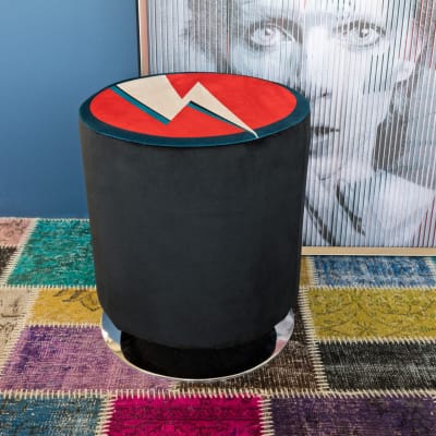 Ziggy Stardust Swivel Drum Stool in our Showroom