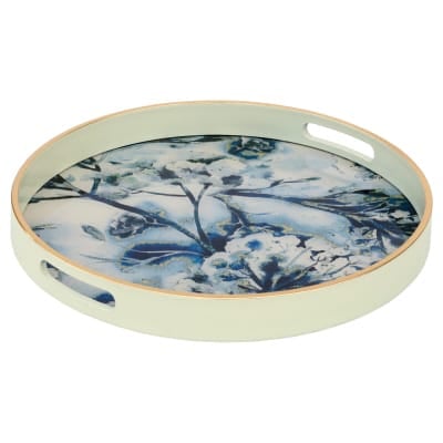 White Flower Small Serving Tray