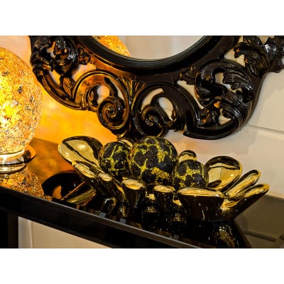 Gold Splash Dish on display in our Showroom