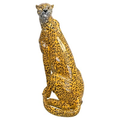 Sitting Cheetah Statue - Back