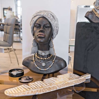 African Woman Bust Statue