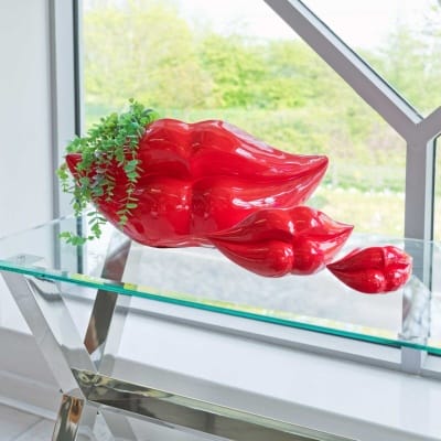 Red Lips Planter in our Showroom