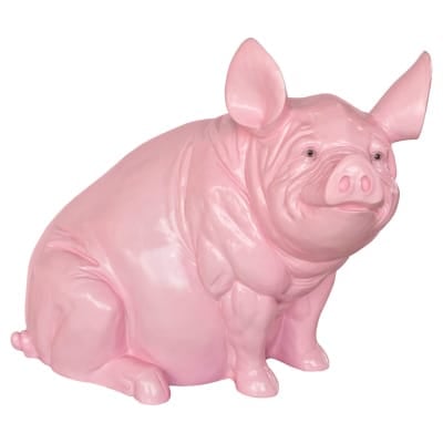 Big Pink Pig Statue - Front