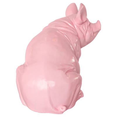 Big Pink Pig Statue - Back