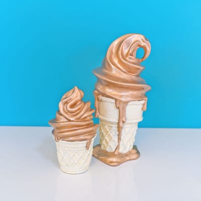 Whipped Dream Chocolate Ice Cream Cone Sculptures