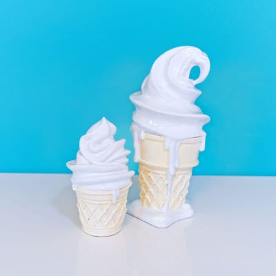 Whipped Dream Vanilla Ice Cream Cone Sculptures