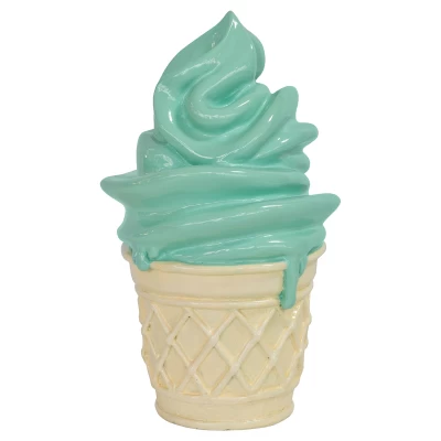 Whipped Dream Mint Ice Cream Cone Sculpture