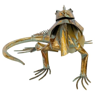 Metal Iguana Sculpture - Front