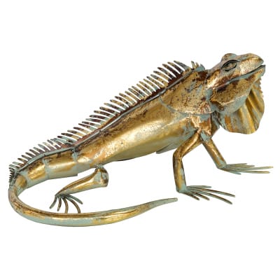 Metal Iguana Sculpture - Side