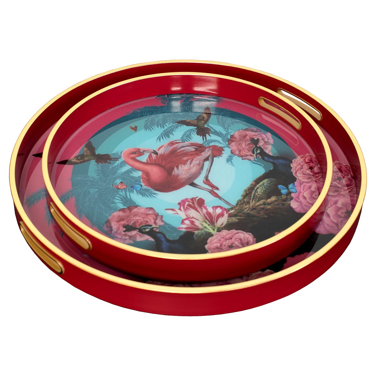 Flamingo-go Serving Trays by Casa Nova Collection by Laurence Llewelyn Bowen