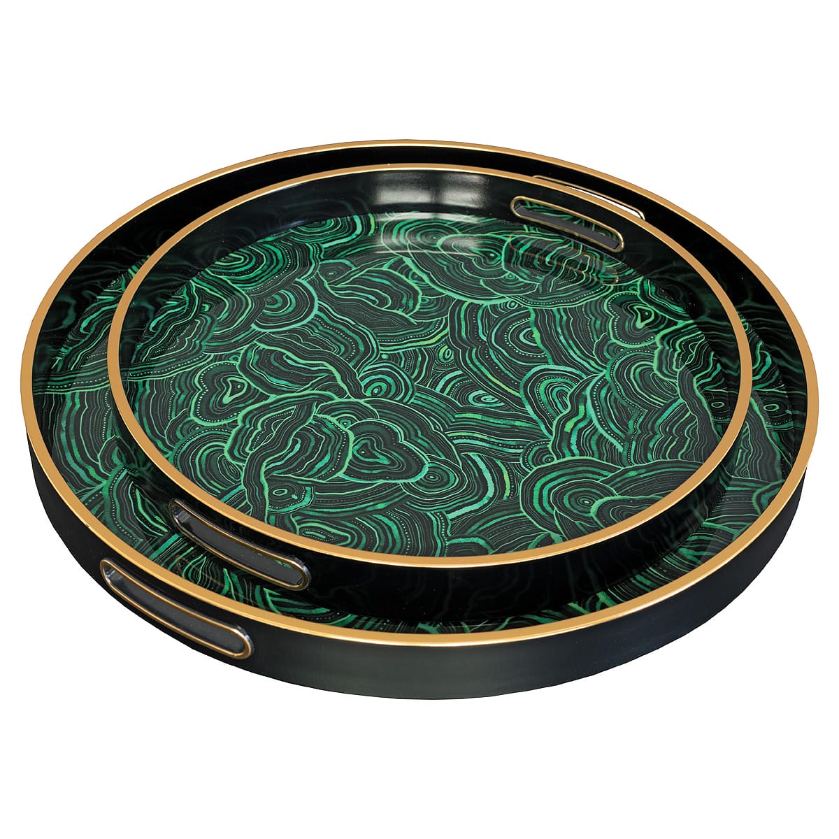 Malachite Serving Trays by Casa Nova Collection by Laurence Llewelyn Bowen