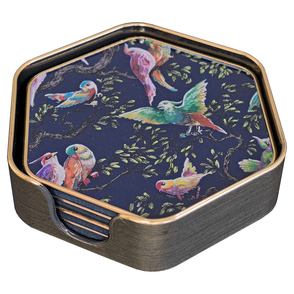 Birdity Absurdity Coaster Set by Casa Nova Collection by Laurence Llewelyn Bowen