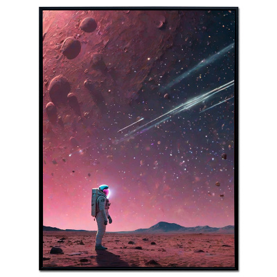 Cosmic Wonder Framed Velvet Wall Art