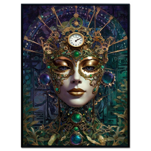 Time Travel Framed Velvet Wall Art