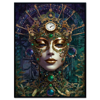 Time Travel Framed Velvet Wall Art