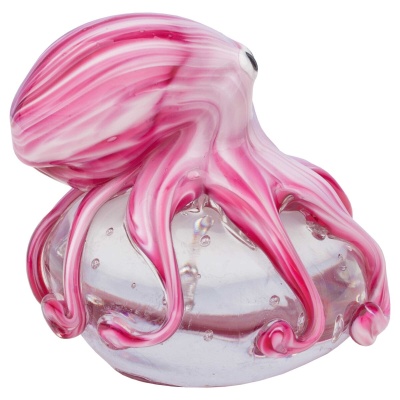 Glass Pink Octopus - Back